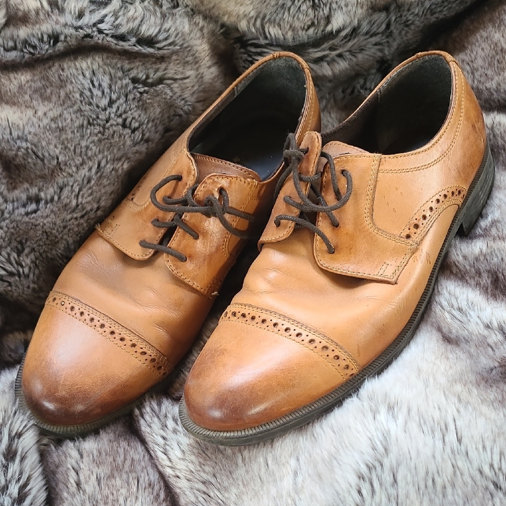 Cole Haan Classic Tan Leather Men's Dress Shoes. 10M